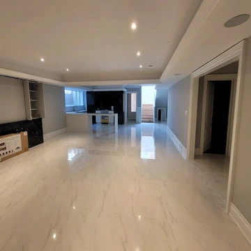 Commercial hallway cleaned and polished